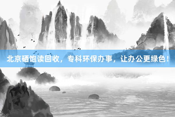 北京硒饱读回收，专科环保办事，让办公更绿色！